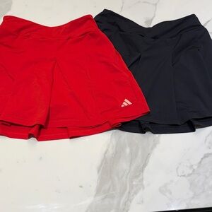Adidas Women's Bold Red and Sleek Black Skorts